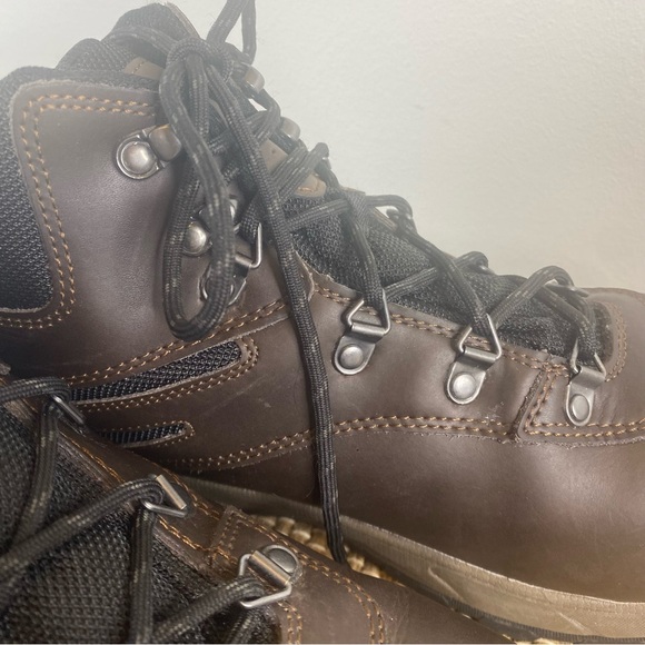 Men’s Eddie Bauer Everett Leather Waterproof Hiking Boots in Brown Size 13 - Picture 7 of 12